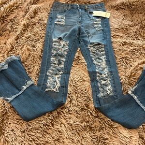 Distressed Blue Women's Jeans